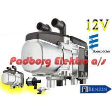 201963050000 - Hydronic 3 Economy HS3 B4E Benzin 12V bilvarmer løst fyr sæt med benzin pumpe og vand pumpe.
